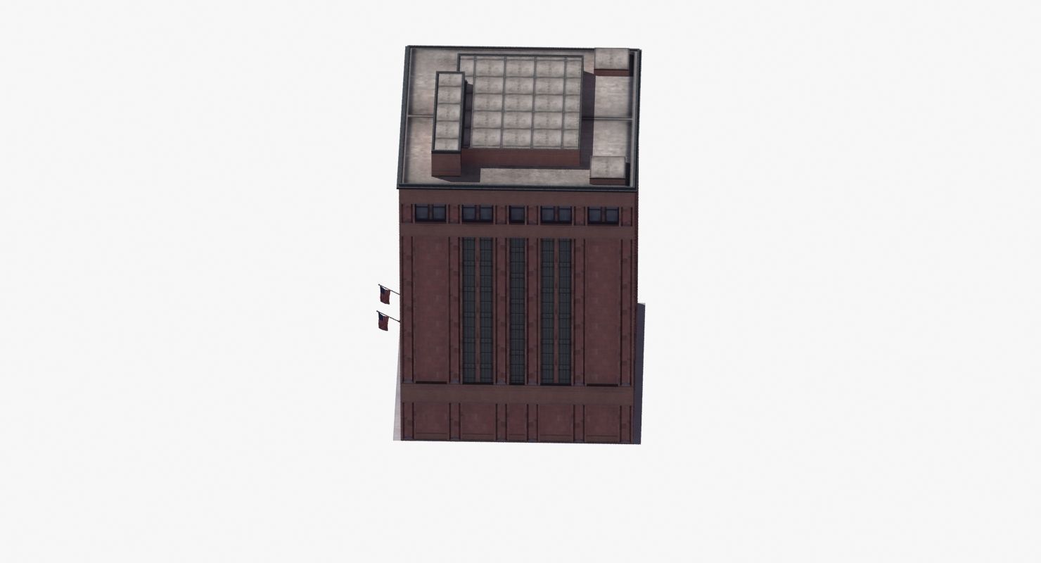 Office Library Building Low-poly 3D model_38