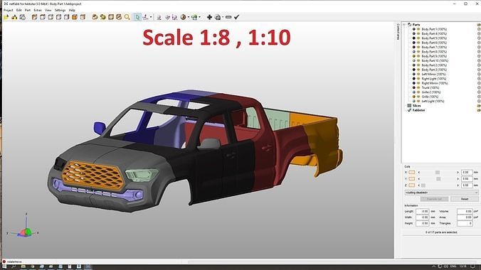 Toyota Tacoma 2020 Body For Print 3D print model 5