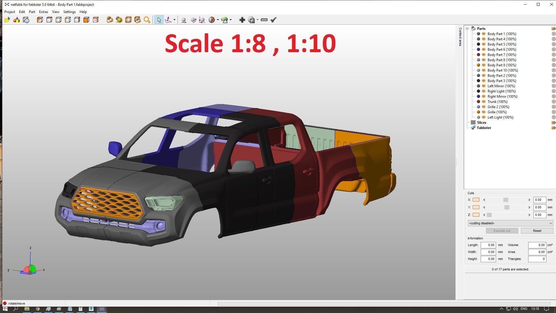 Toyota Tacoma 2020 Body For Print 3D print model_4