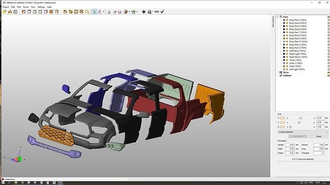 Toyota Tacoma 2020 Body For Print 3D print model 6