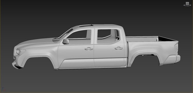 Toyota Tacoma 2020 Body For Print 3D print model 2