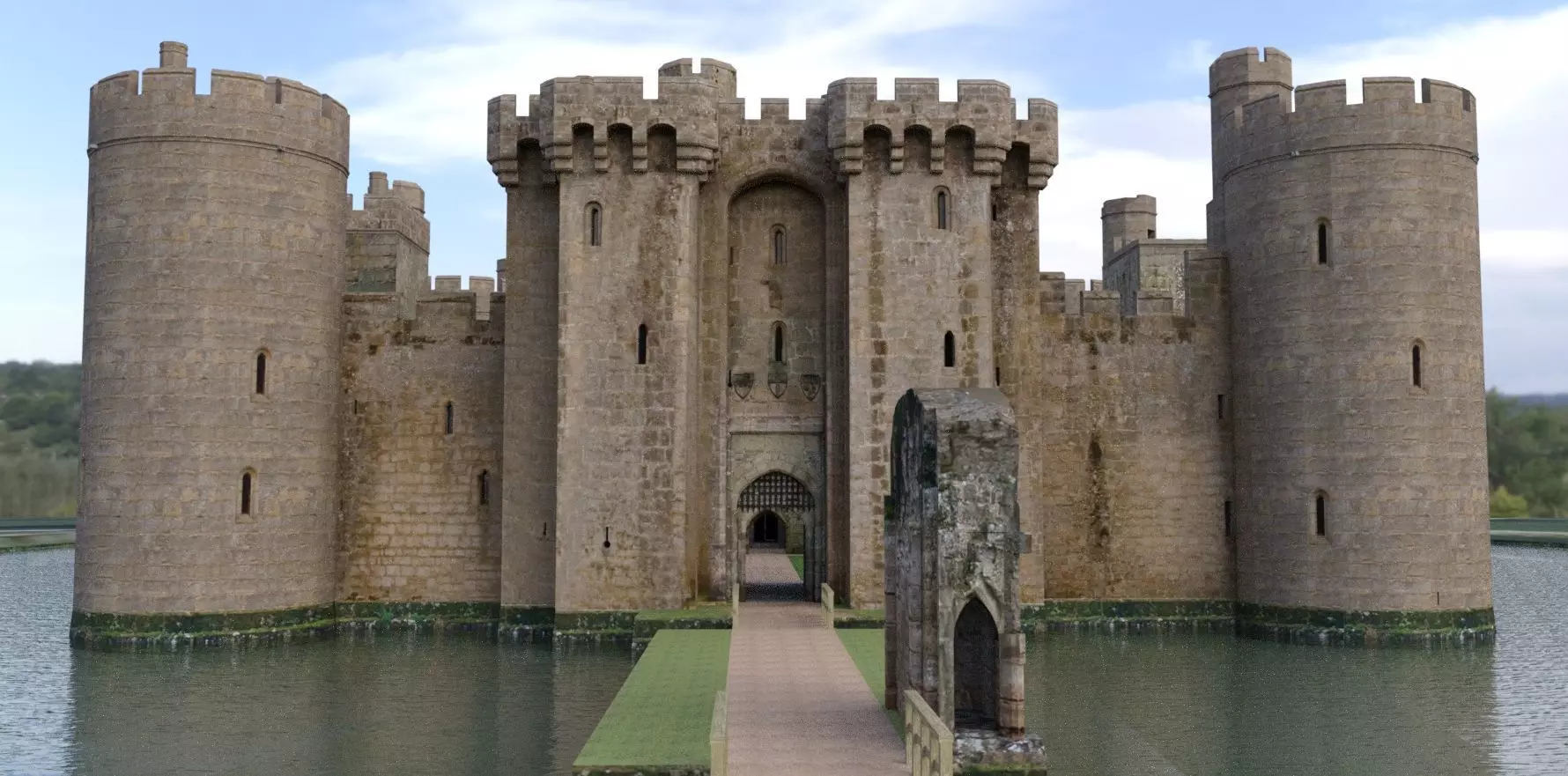 Bodiam Castle 3D model_0