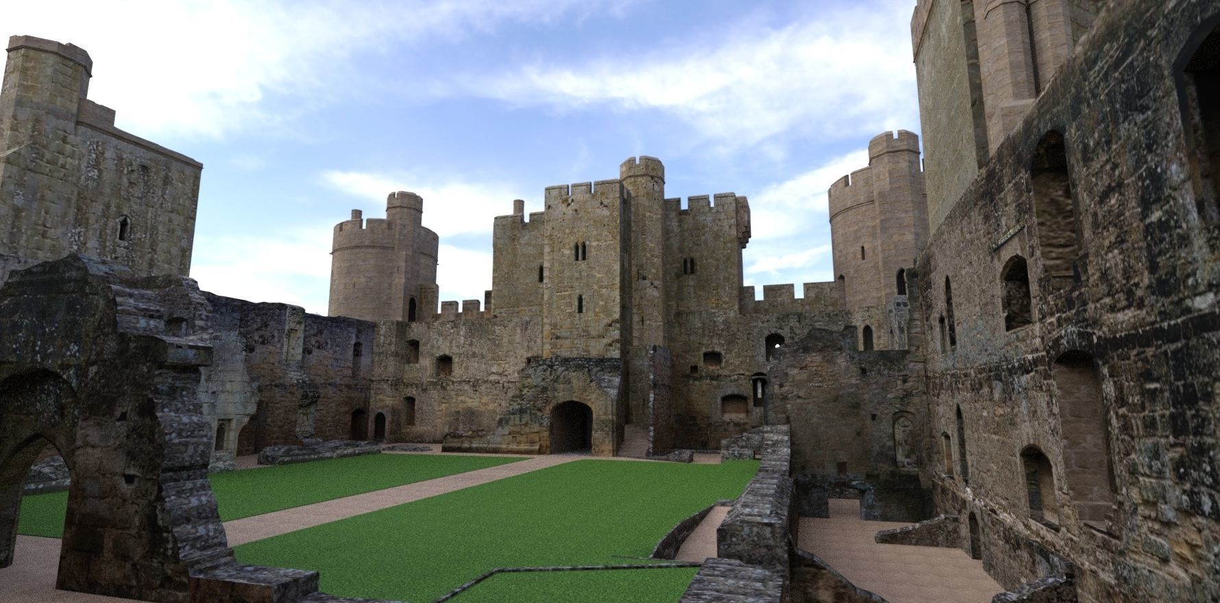 Bodiam Castle 3D model_7