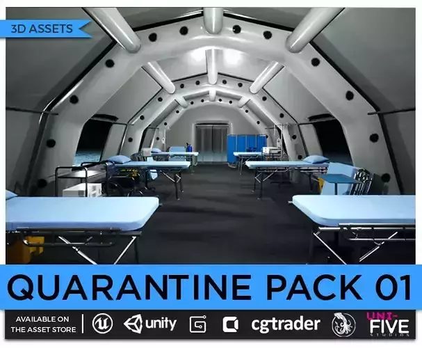 Quarantine Asset Pack Low-poly 3D model
