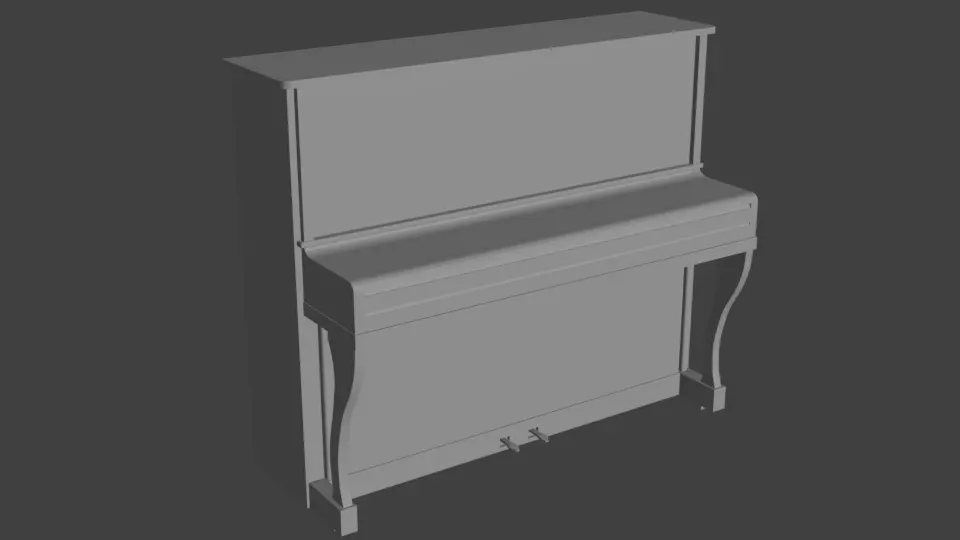 Soviet piano lowpoli 3D model