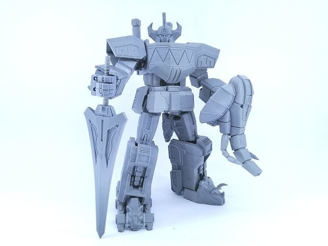 3D Printable Power Robot not Dino Megazord -No Supports Free 3D print model