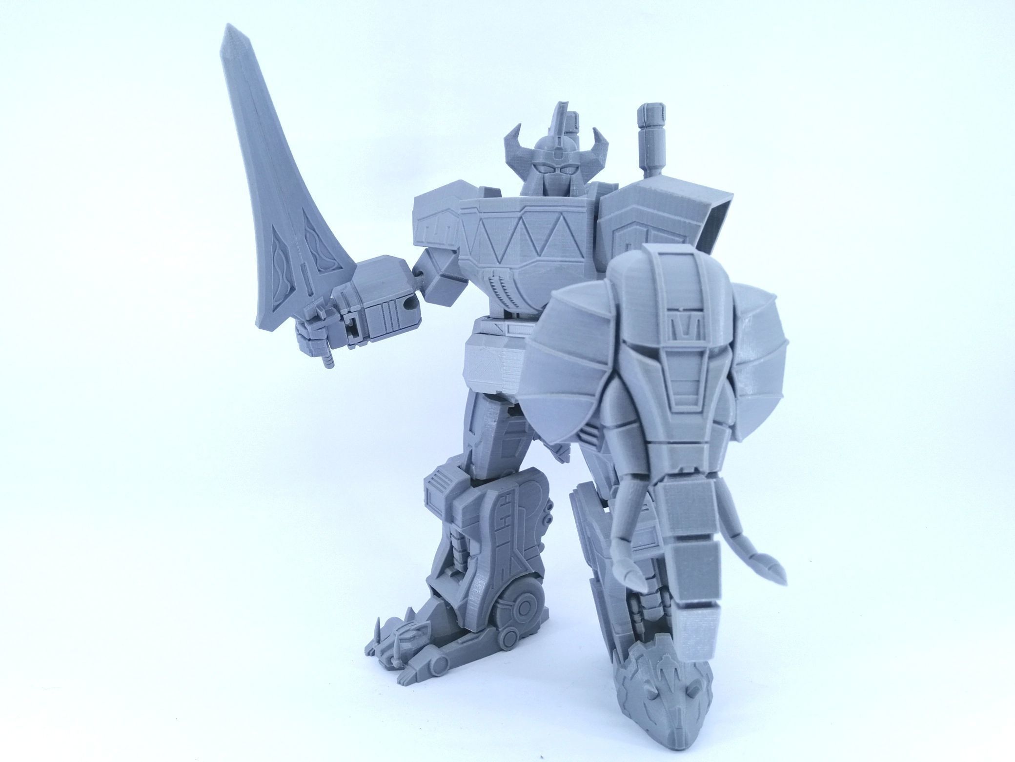 3D Printable Power Robot not Dino Megazord -No Supports Free 3D print model_2