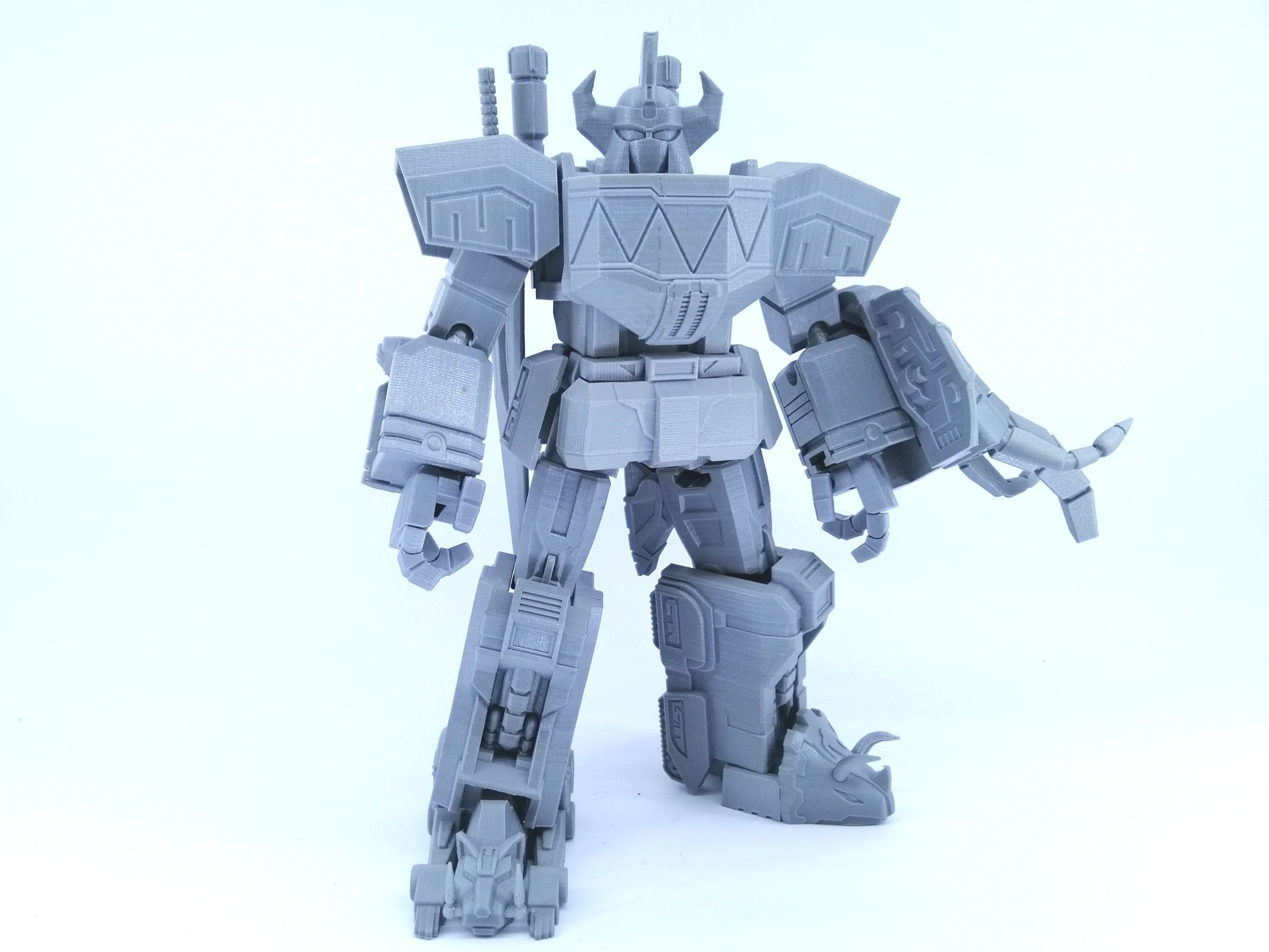3D Printable Power Robot not Dino Megazord -No Supports Free 3D print model_3