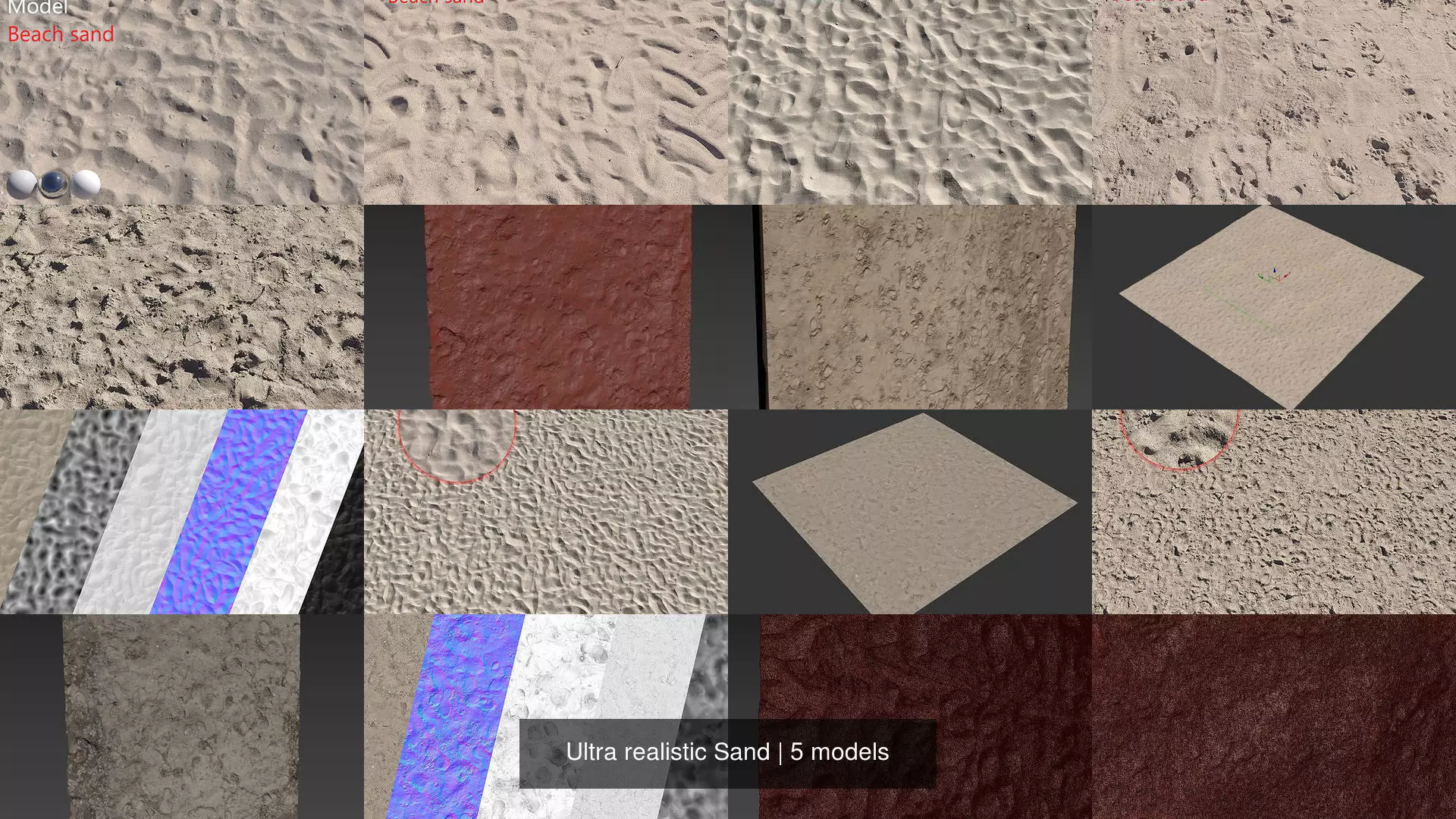 Ultra realistic Sand 3D Model Collection_1