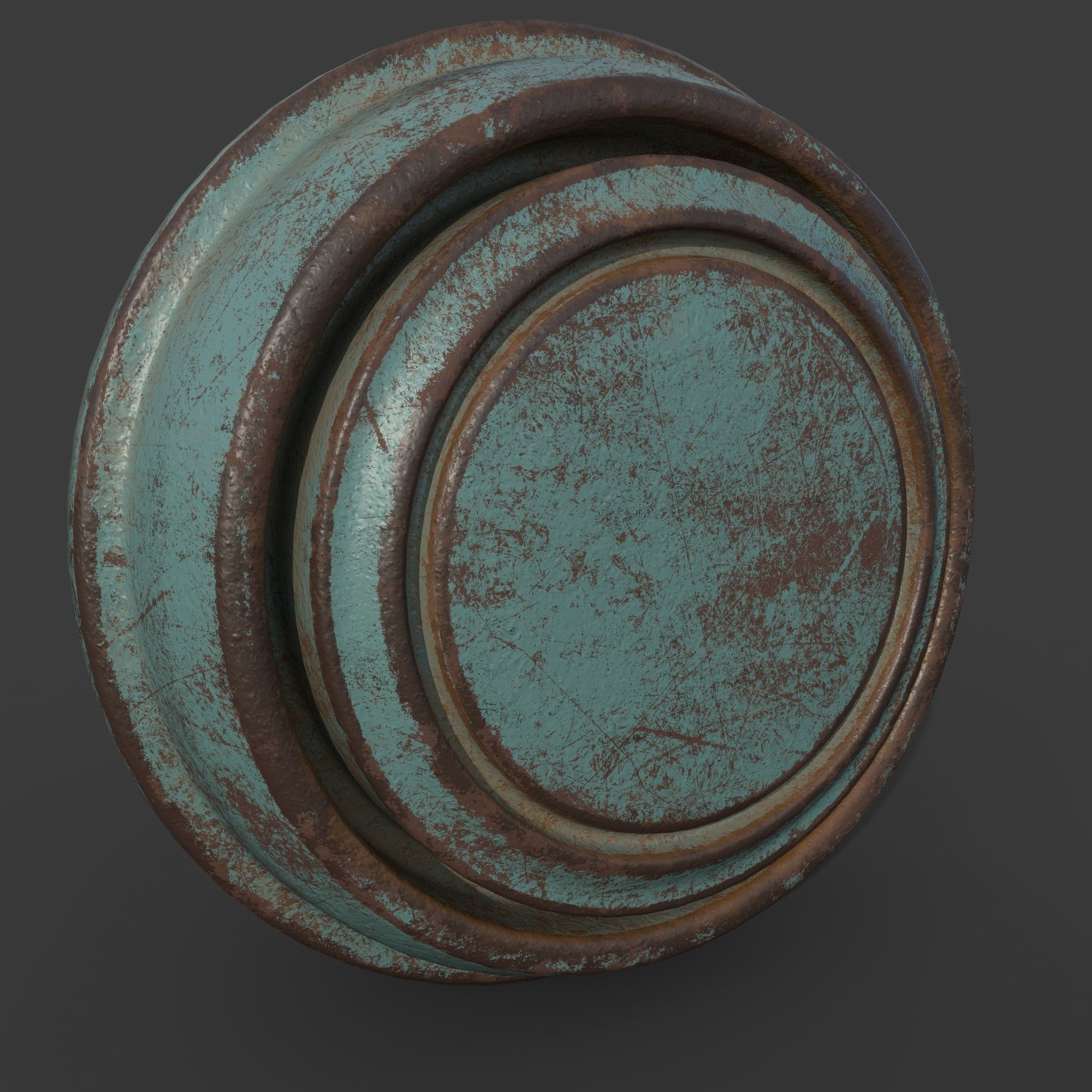 3D model rusted paint metal CGTrader