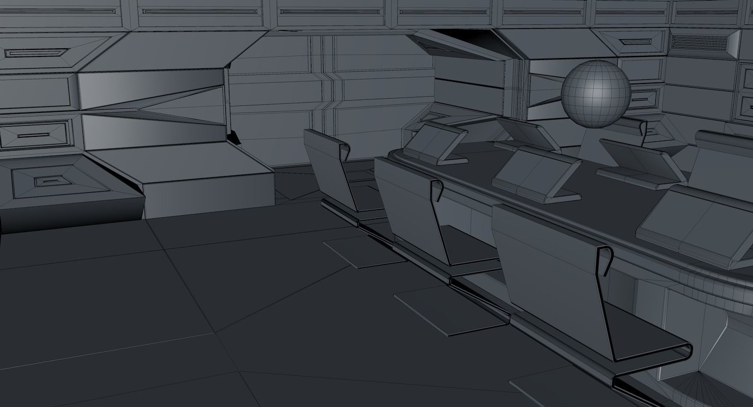 ScI Fi Interior 3D model_8