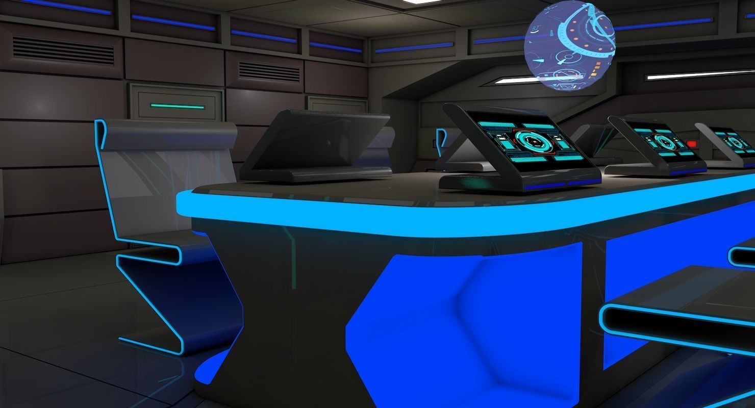 ScI Fi Interior 3D model_2