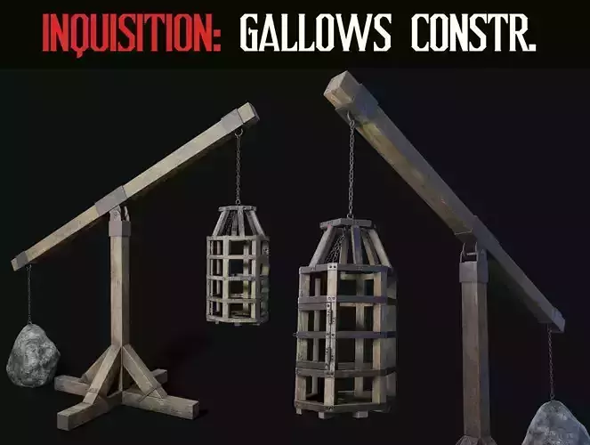 Inquisition - Gallows Constructions Low-poly 3D model