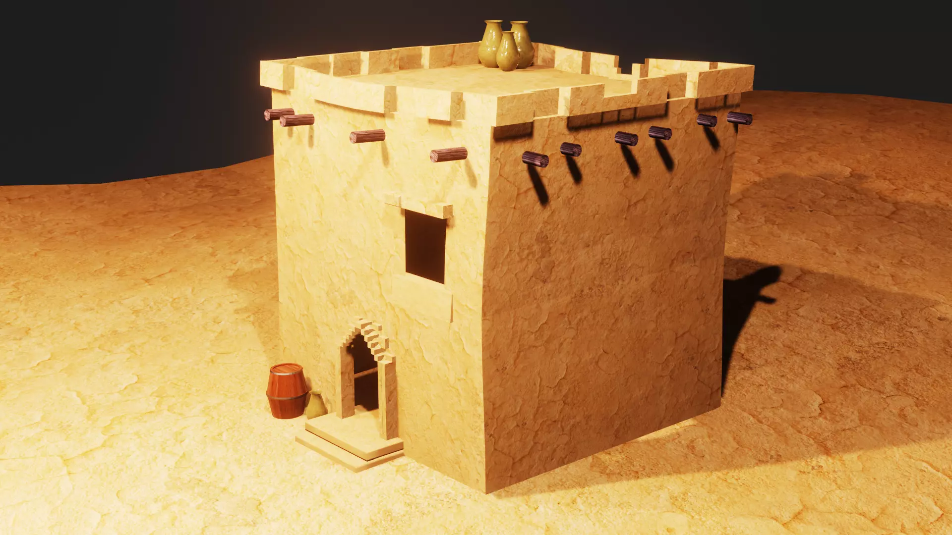 Village House 3D model_0