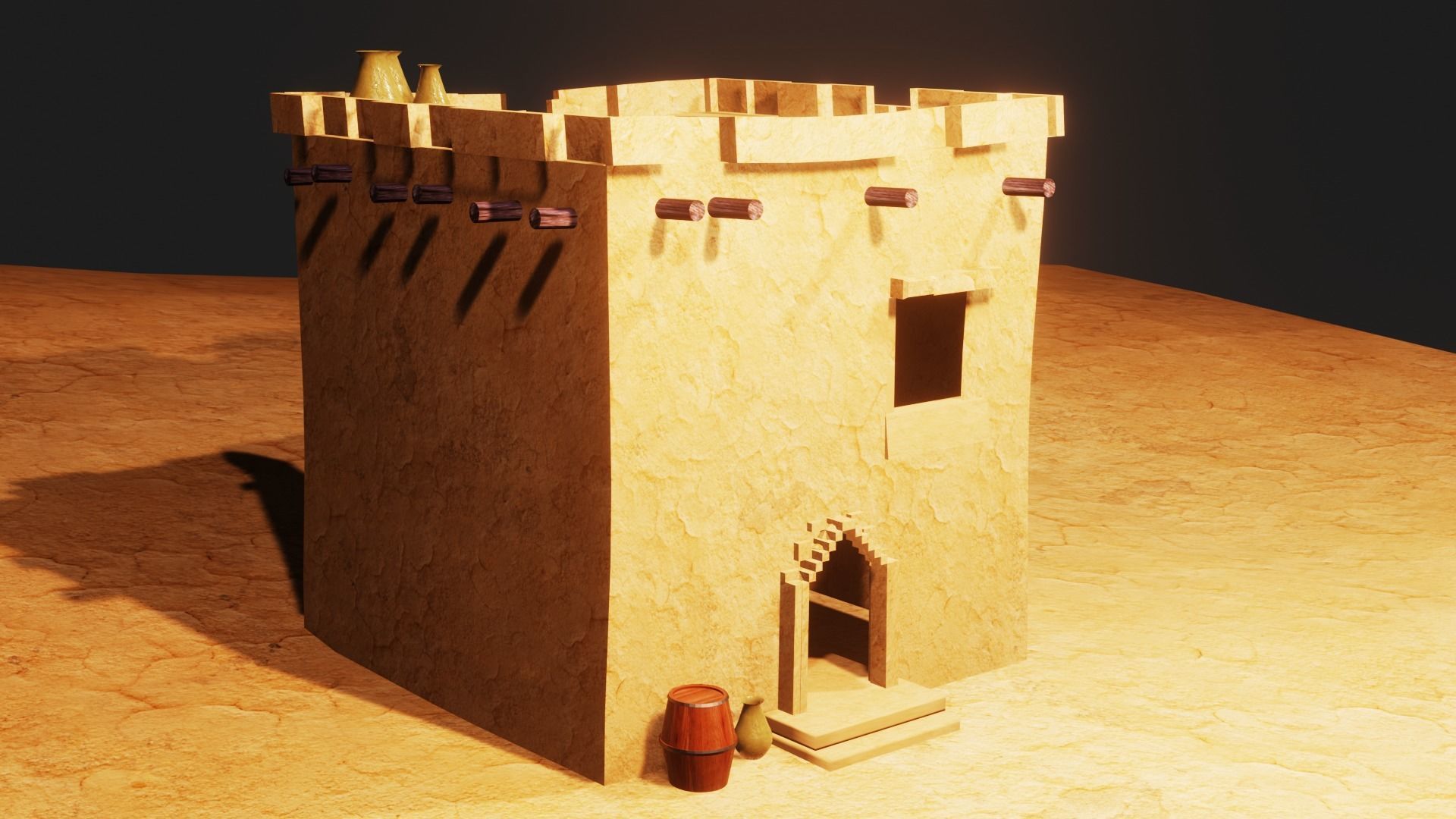 Village House 3D model_1