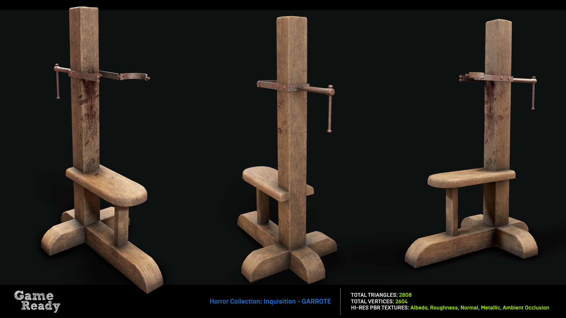 Inquisition - Garrote Low-poly 3D model_1