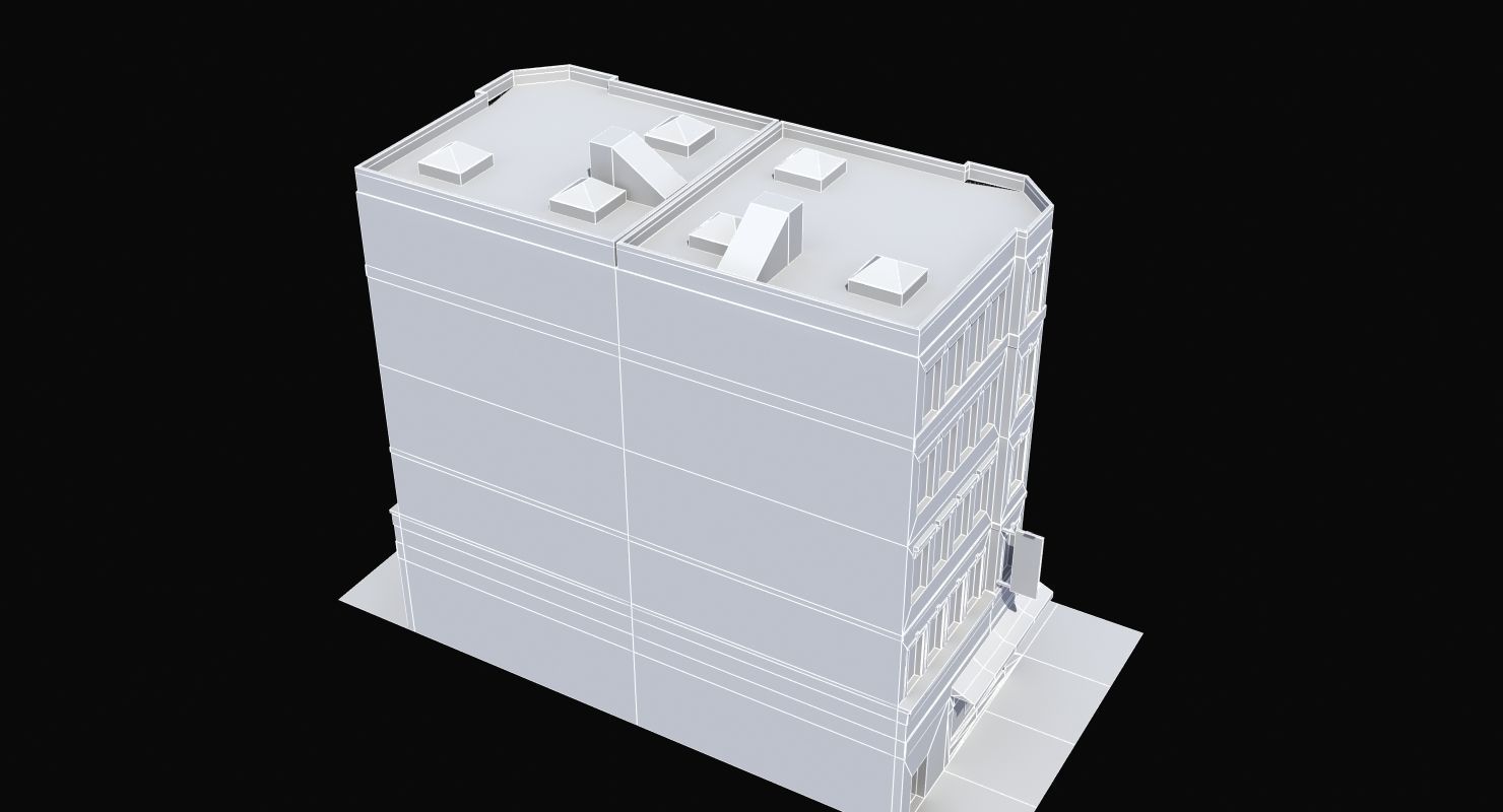 Downtown Store Building Low-poly 3D model_16