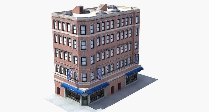 Downtown Store Building Low-poly 3D model