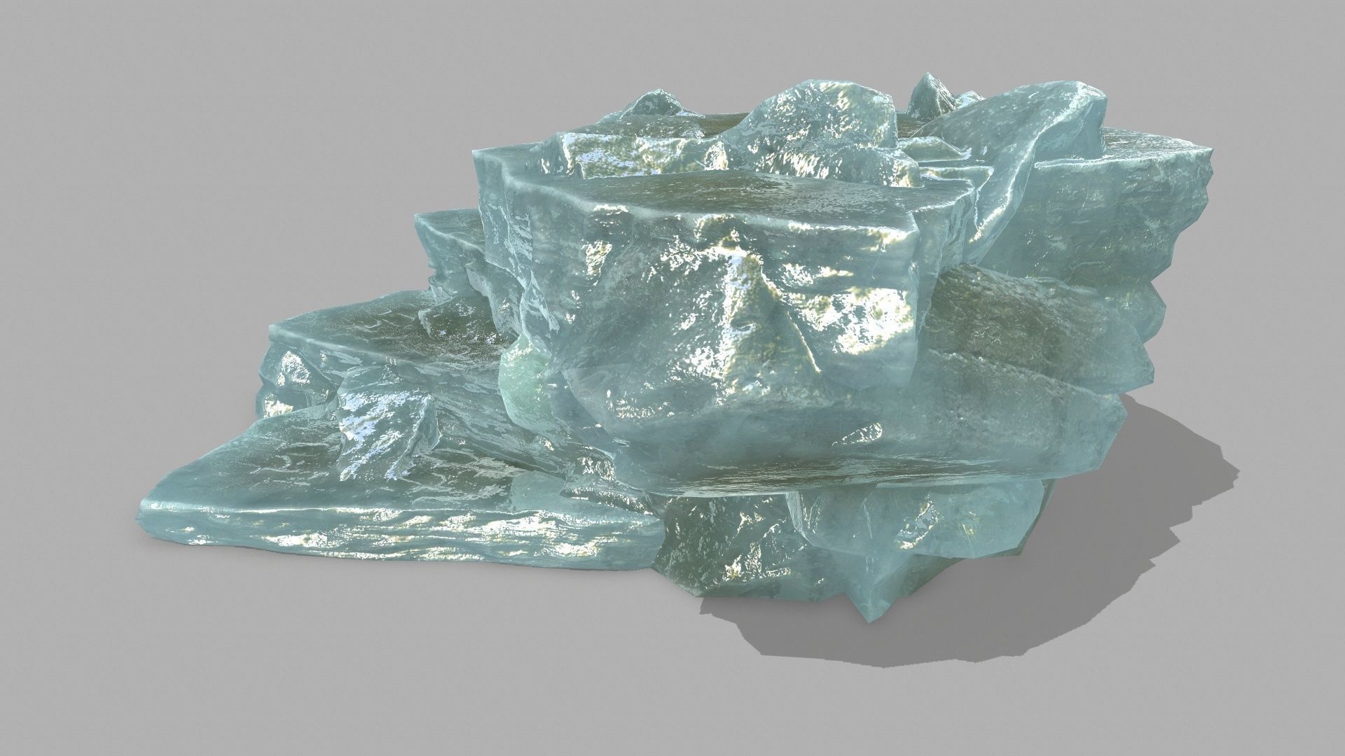 Stair crystal Low-poly 3D model_15