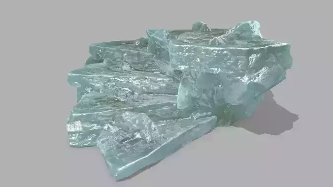 Stair crystal Low-poly 3D model
