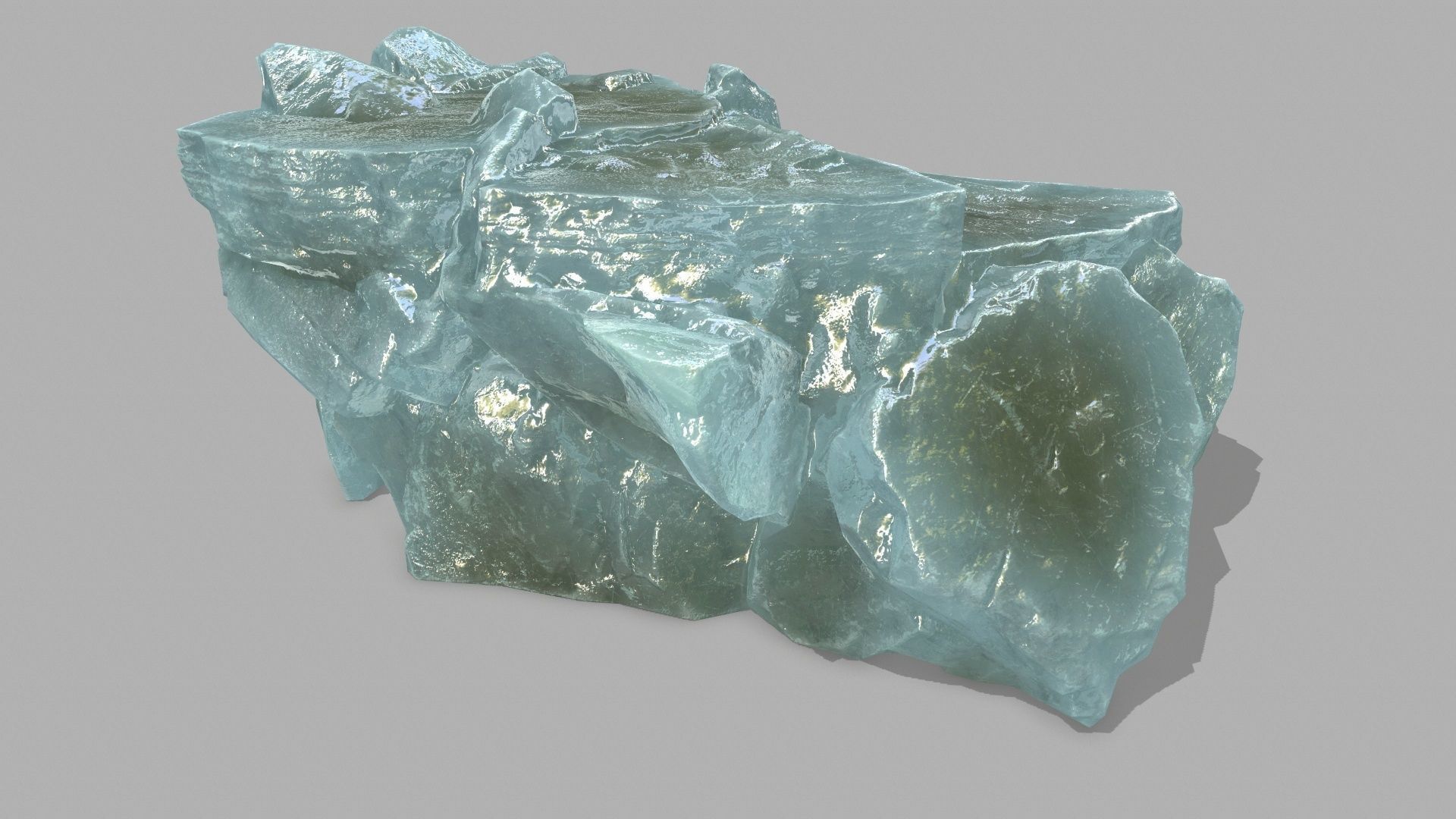 Stair crystal Low-poly 3D model_9