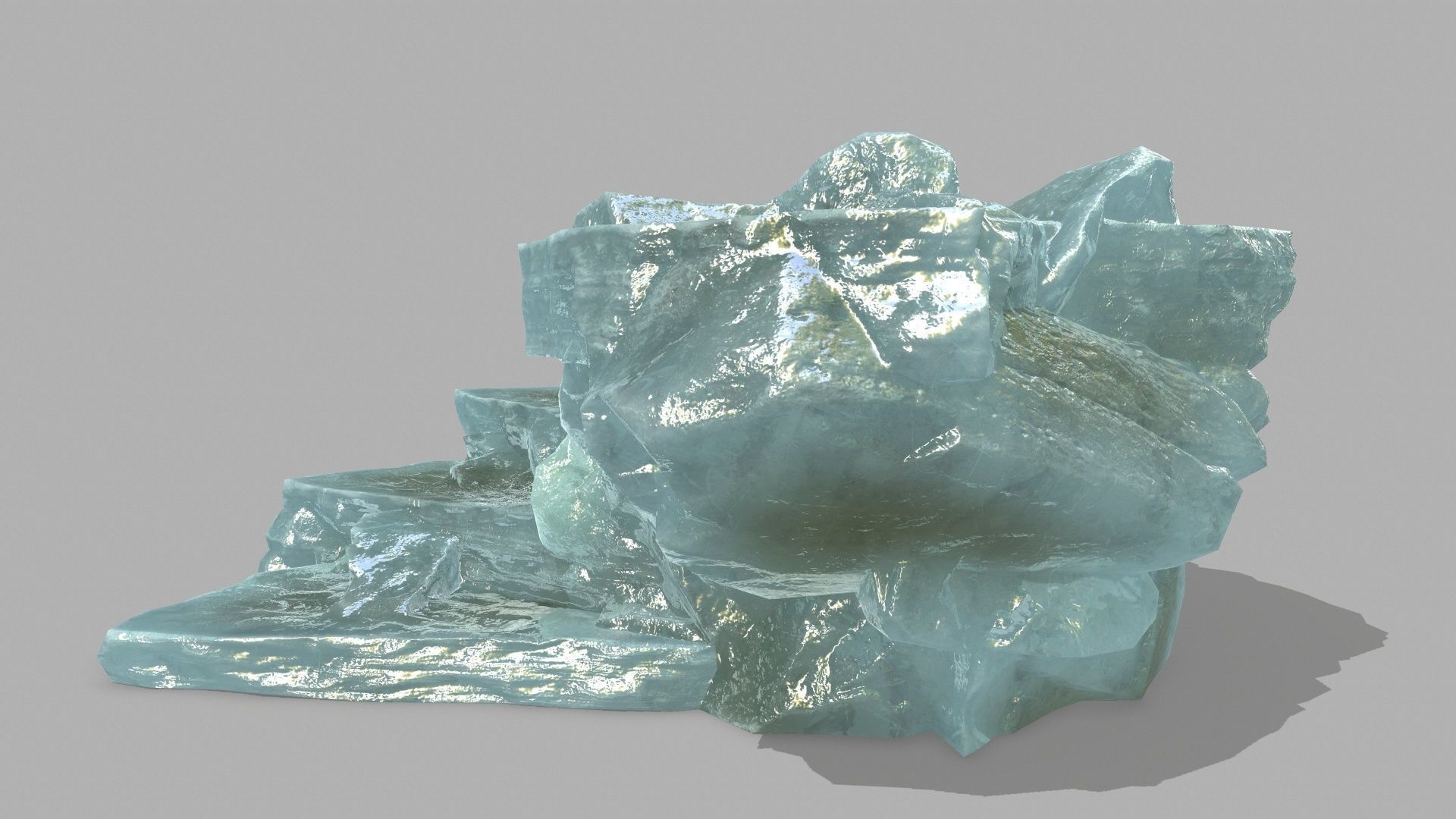 Stair crystal Low-poly 3D model_14