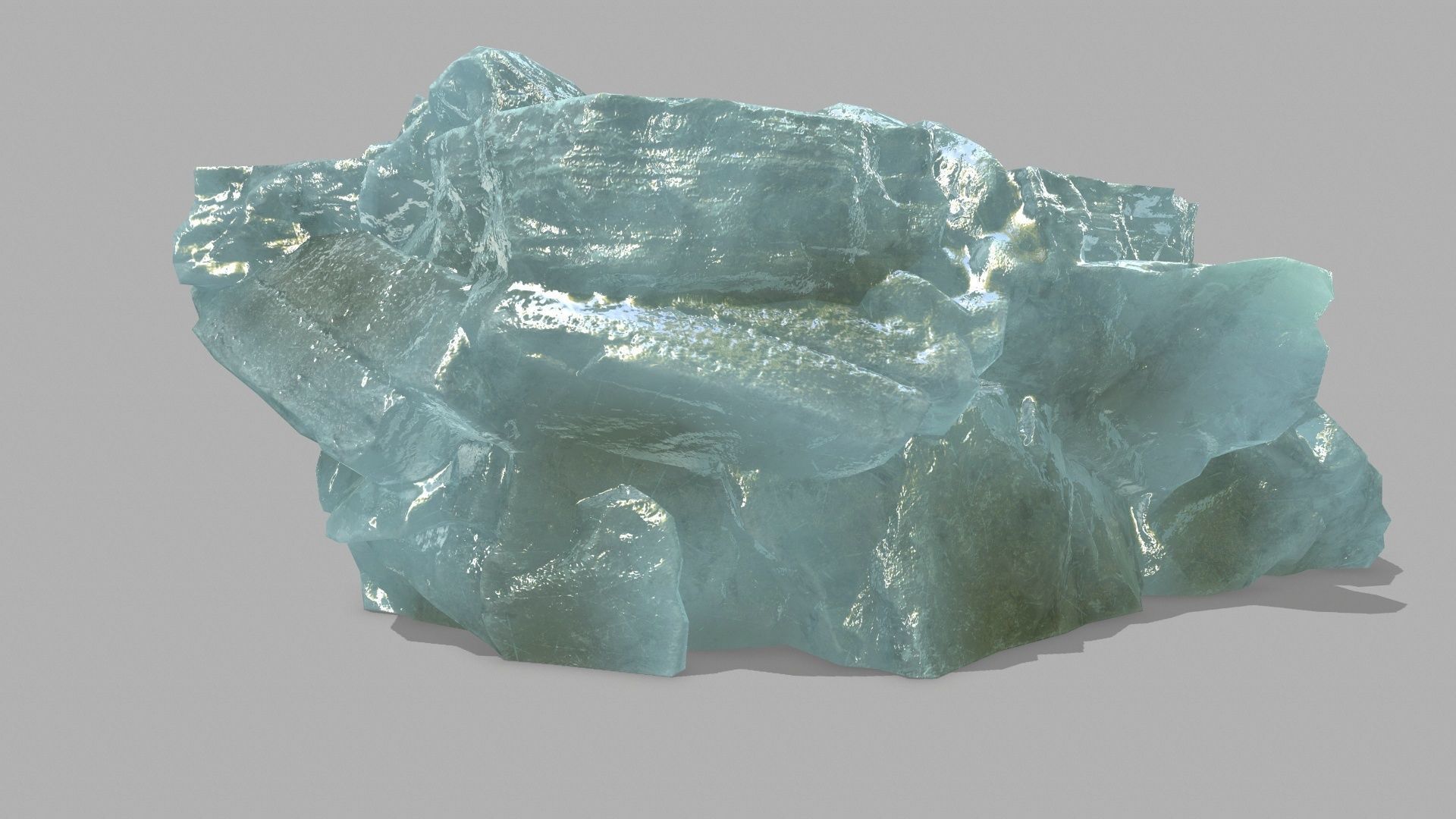 Stair crystal Low-poly 3D model_12