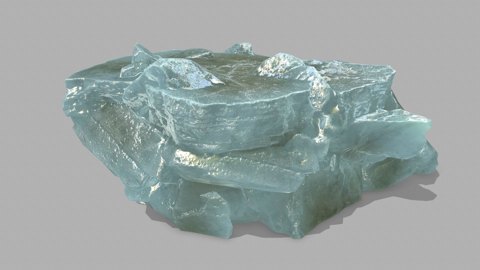 Stair crystal Low-poly 3D model_11