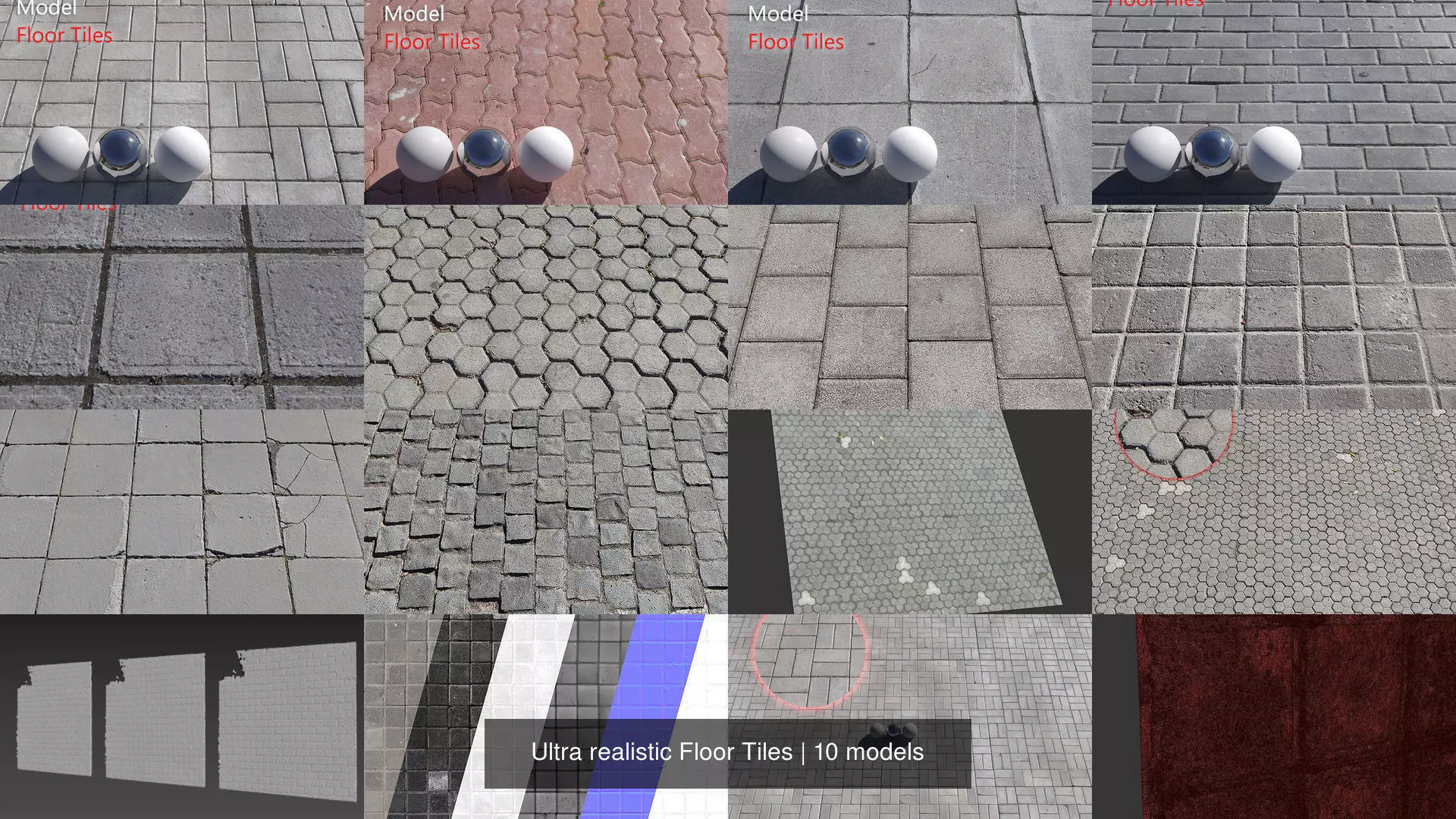 Ultra realistic Floor Tiles 3D Model Collection_1