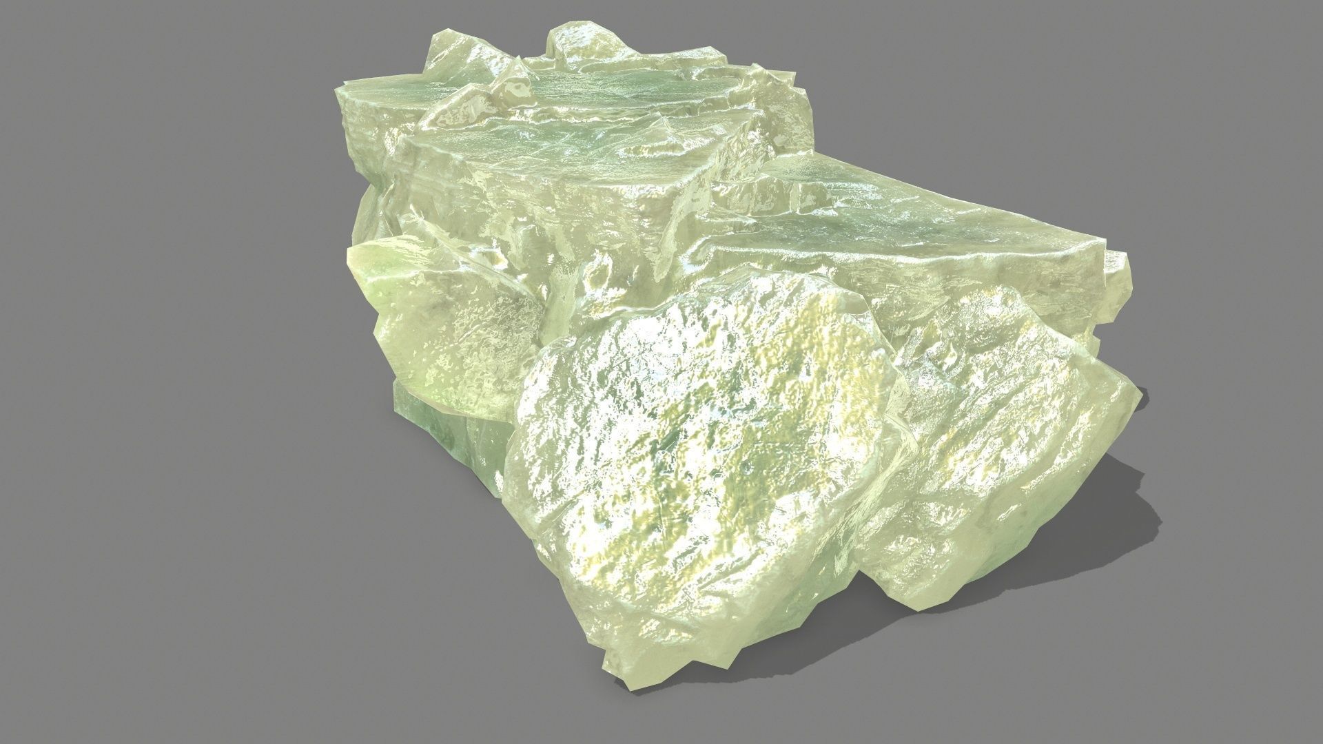 Stair crystal Low-poly 3D model_6