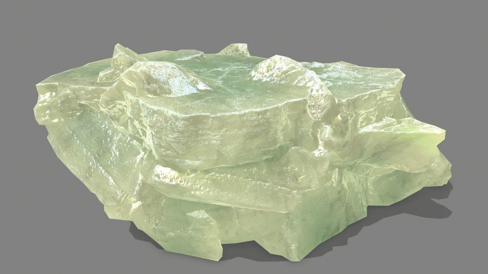 Stair crystal Low-poly 3D model_9