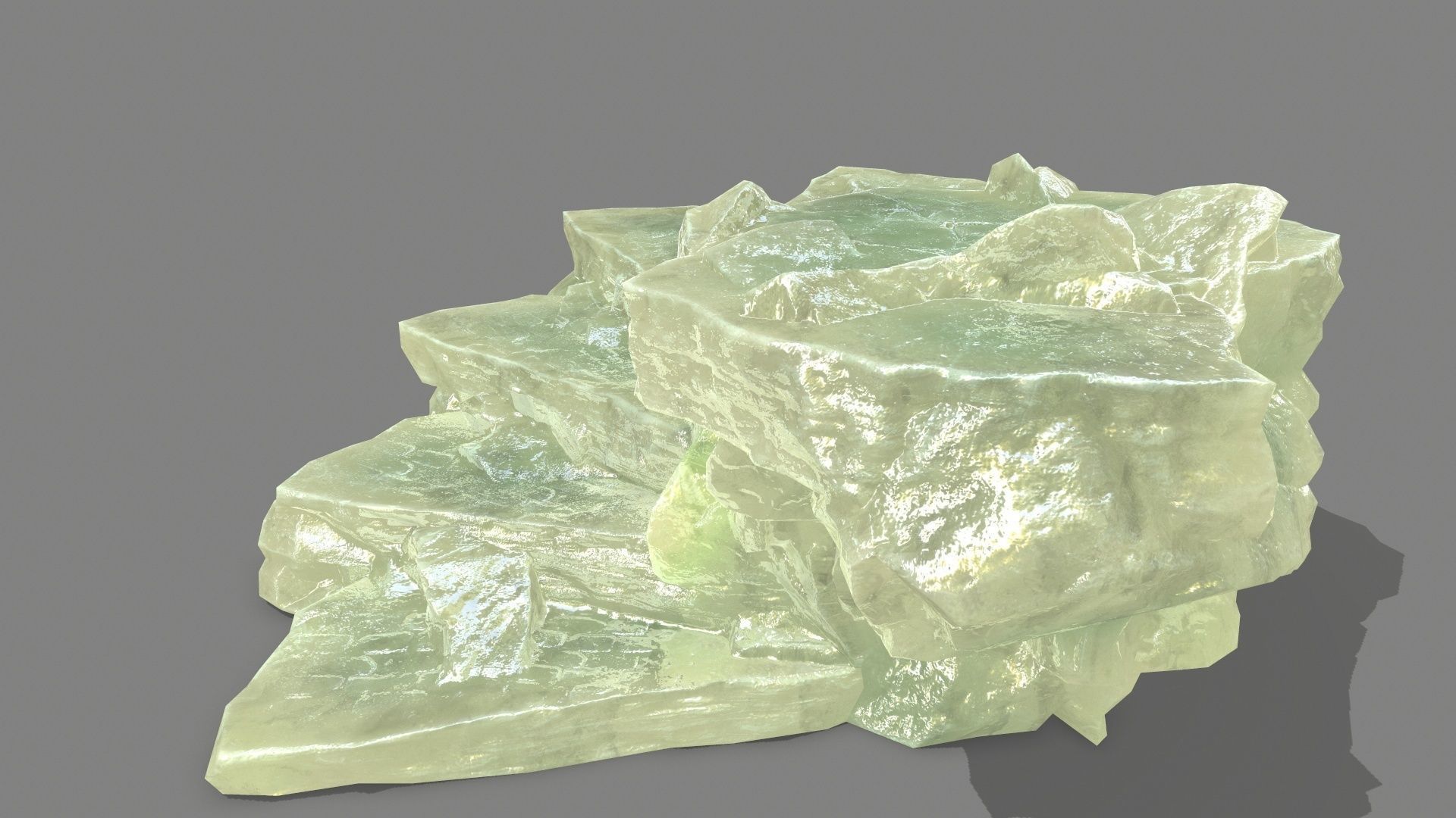 Stair crystal Low-poly 3D model_13
