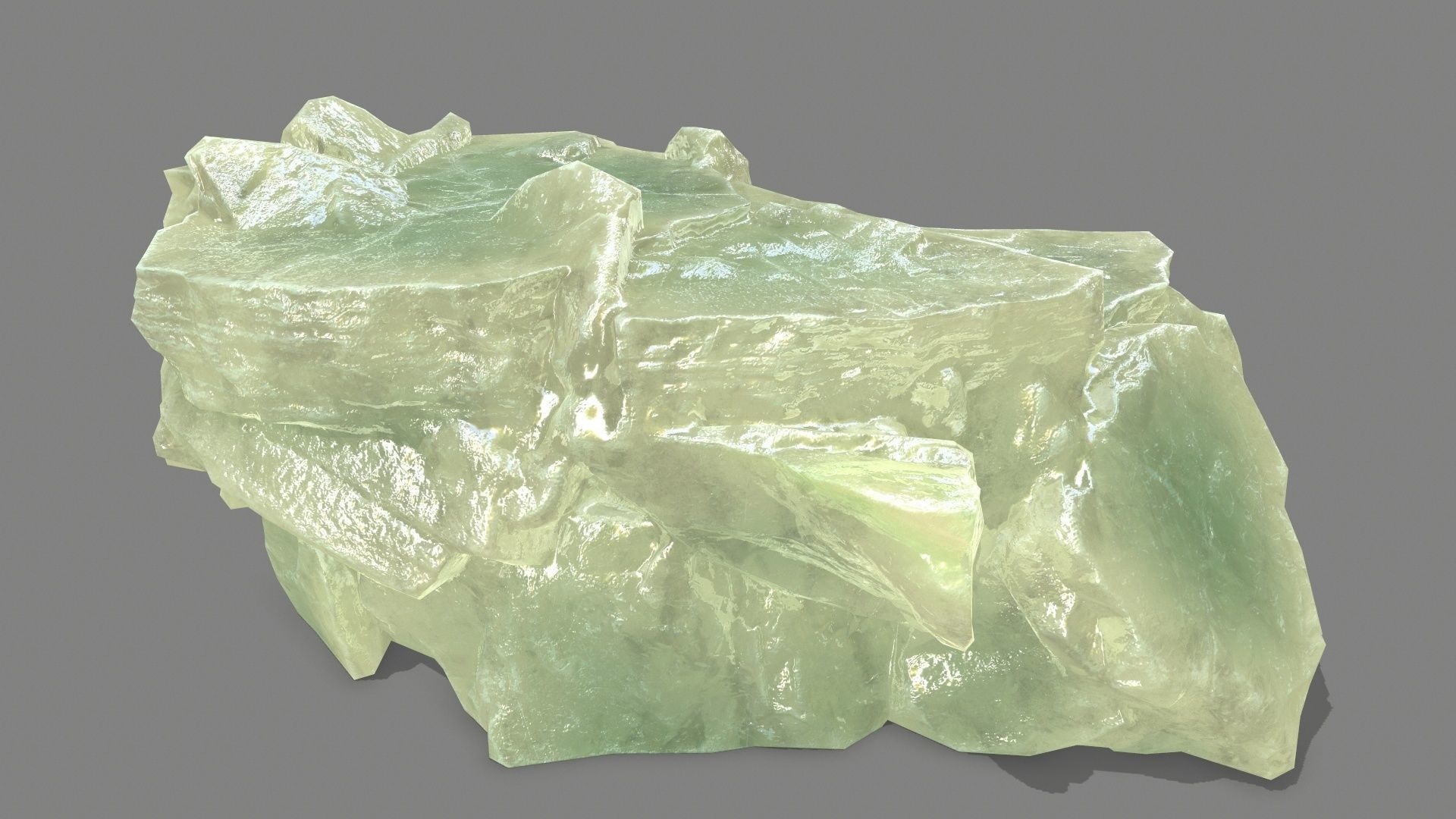 Stair crystal Low-poly 3D model_8