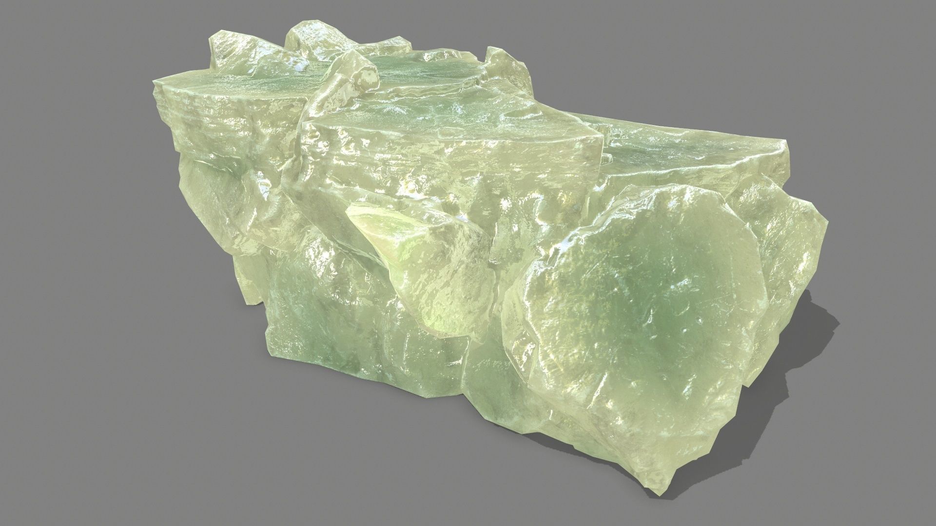 Stair crystal Low-poly 3D model_7