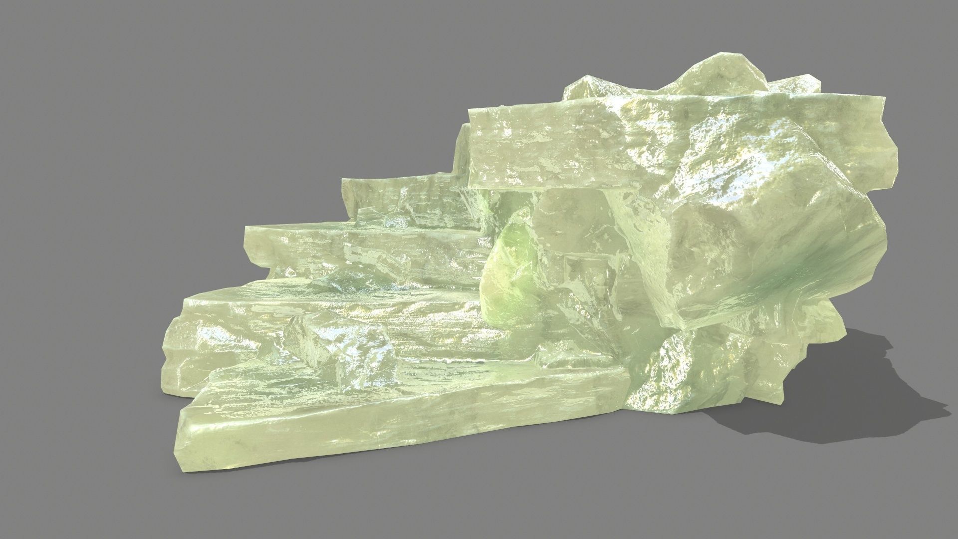 Stair crystal Low-poly 3D model_12