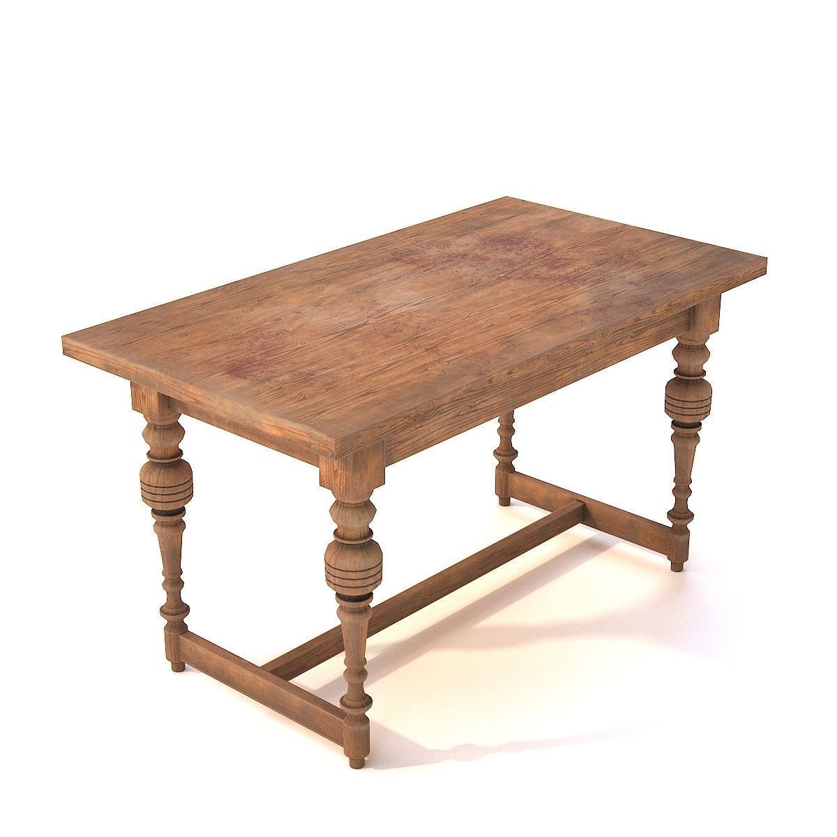 Old table Low-poly 3D model_18