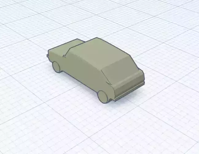 Low poly toy car