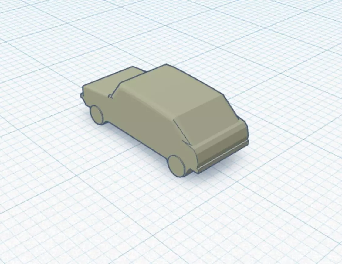 Low poly toy car Low-poly 3D model_0