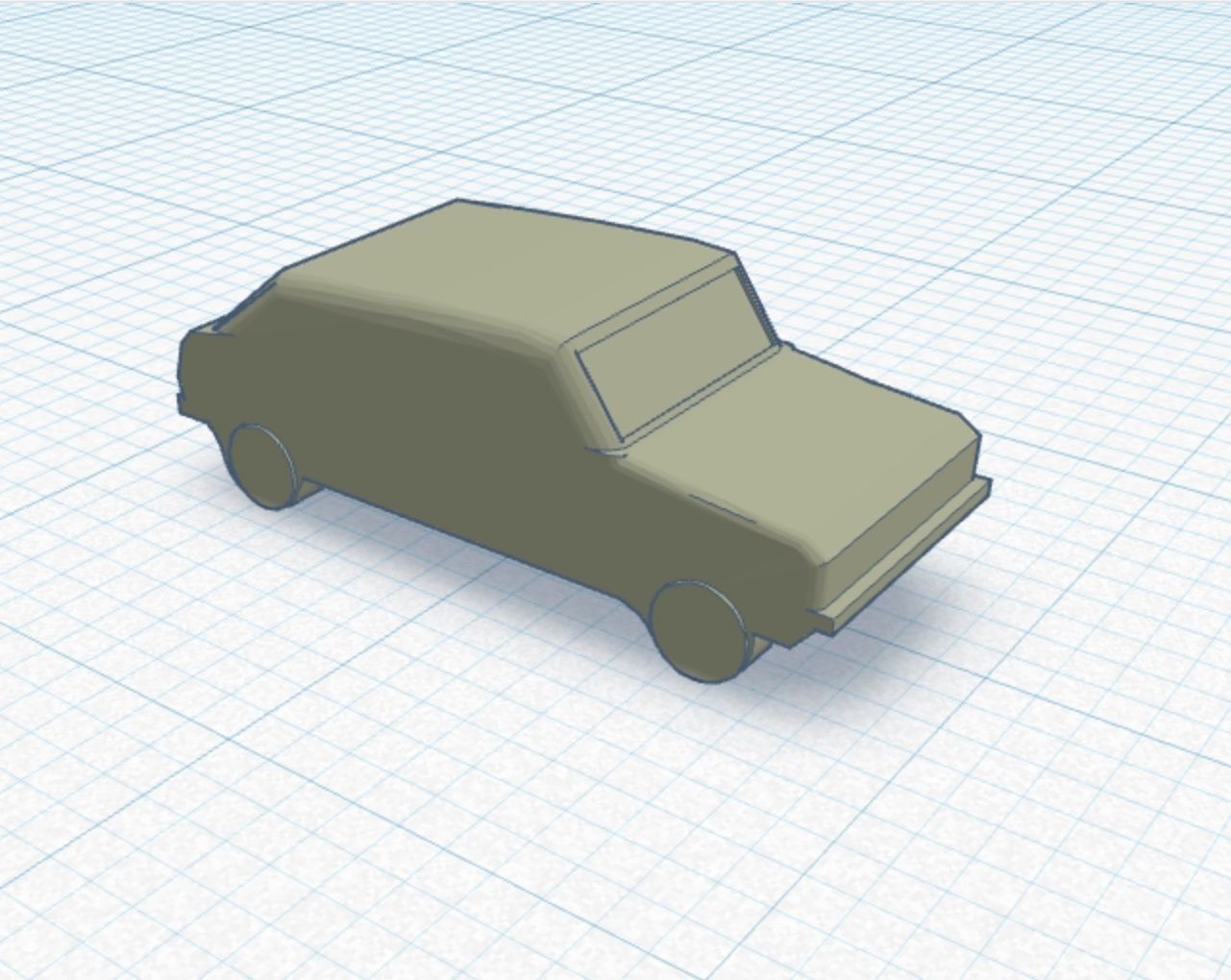 Low poly toy car Low-poly 3D model_1