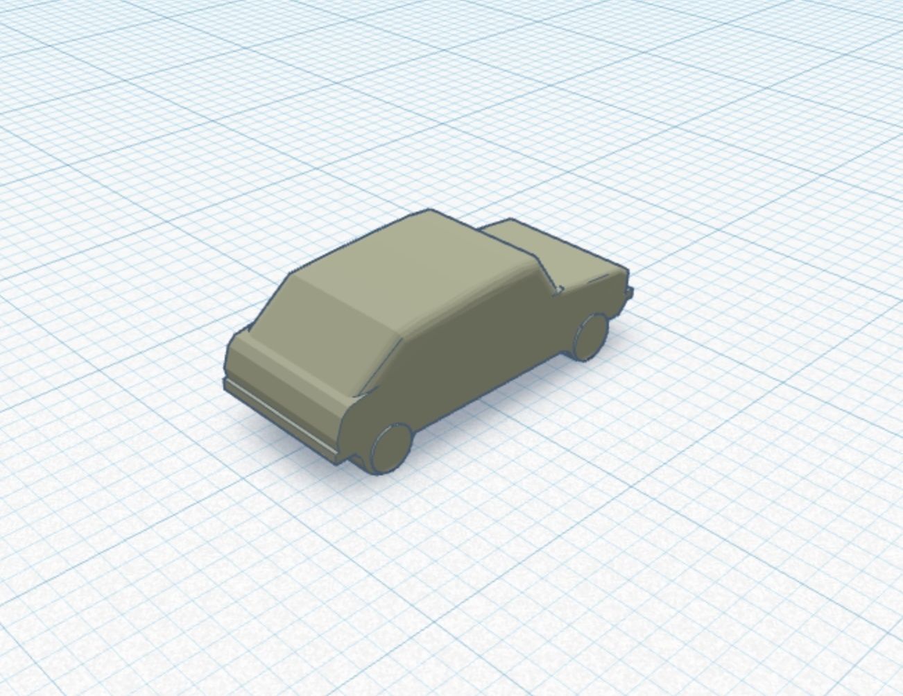 Low poly toy car Low-poly 3D model_3