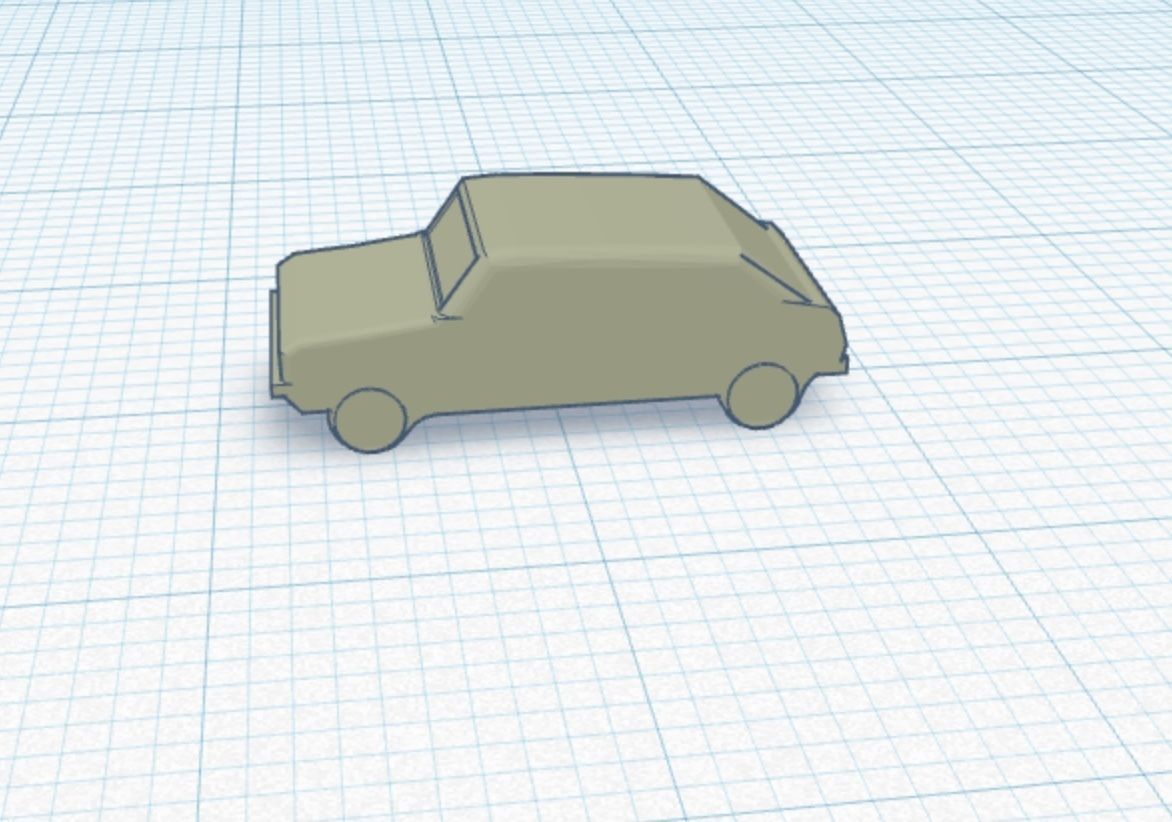 Low poly toy car Low-poly 3D model_2