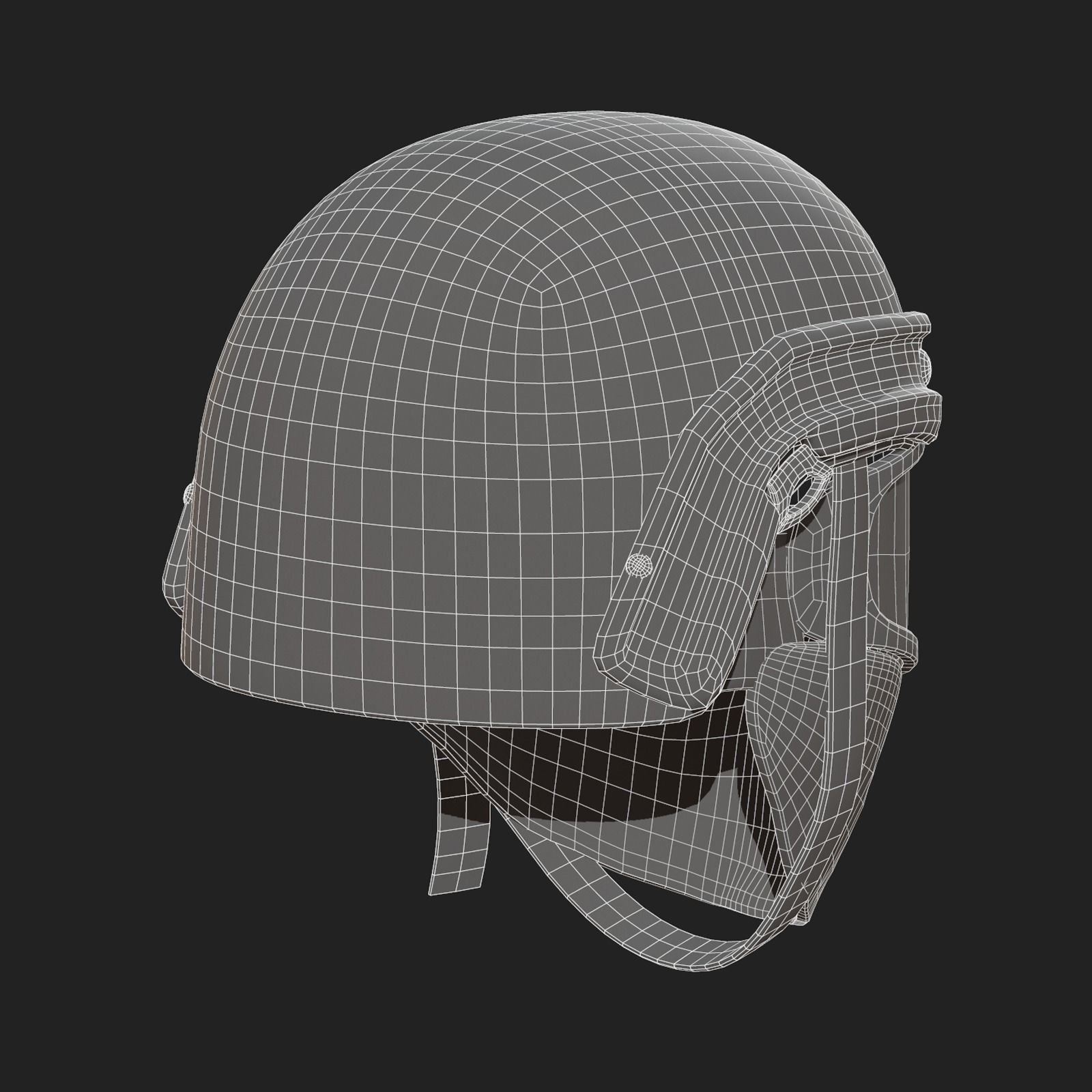 Helmet mask millitary combat soldier armor scifi fantasy  Low-poly 3D model_11