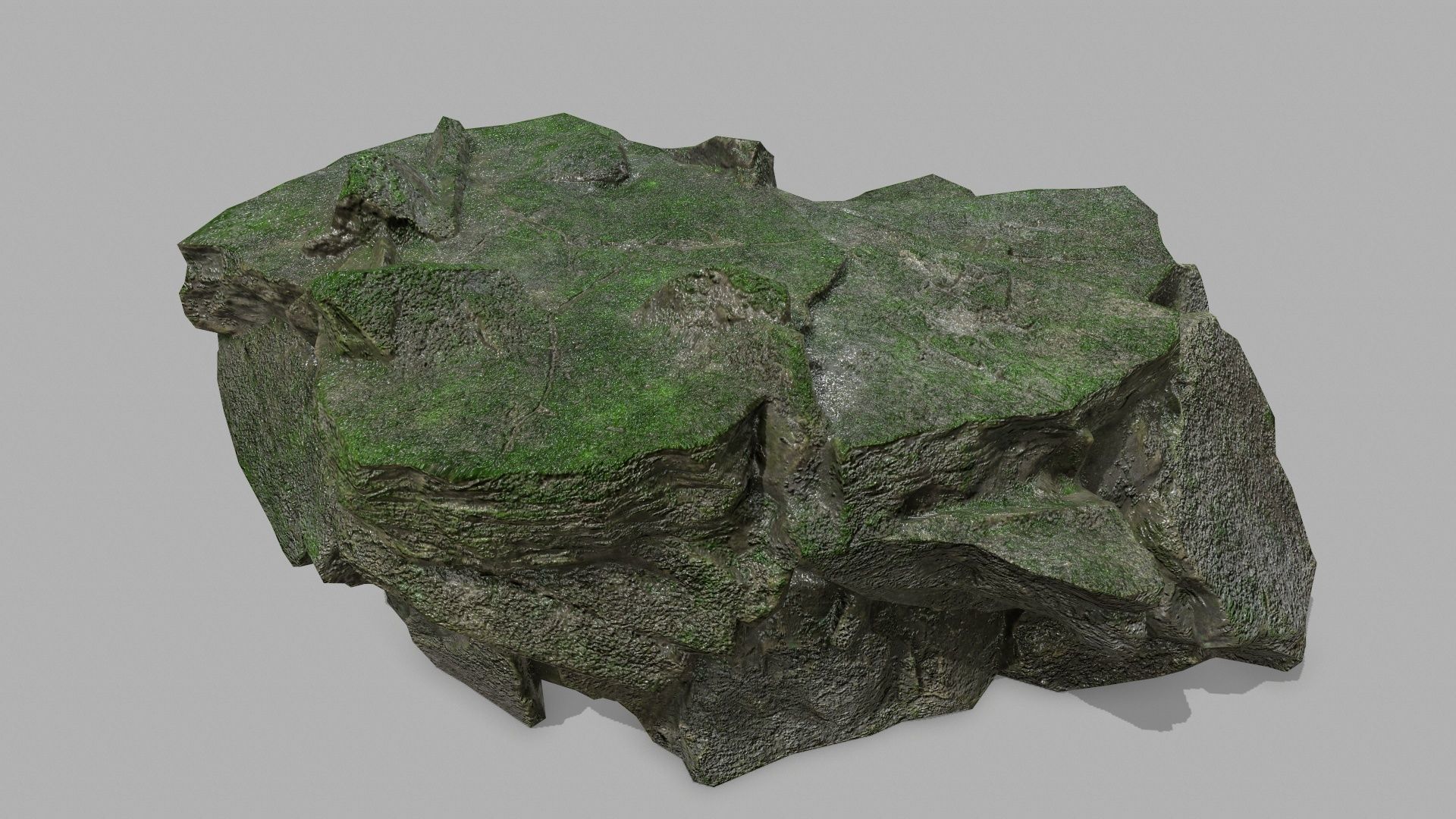 Stair rock Low-poly 3D model_7