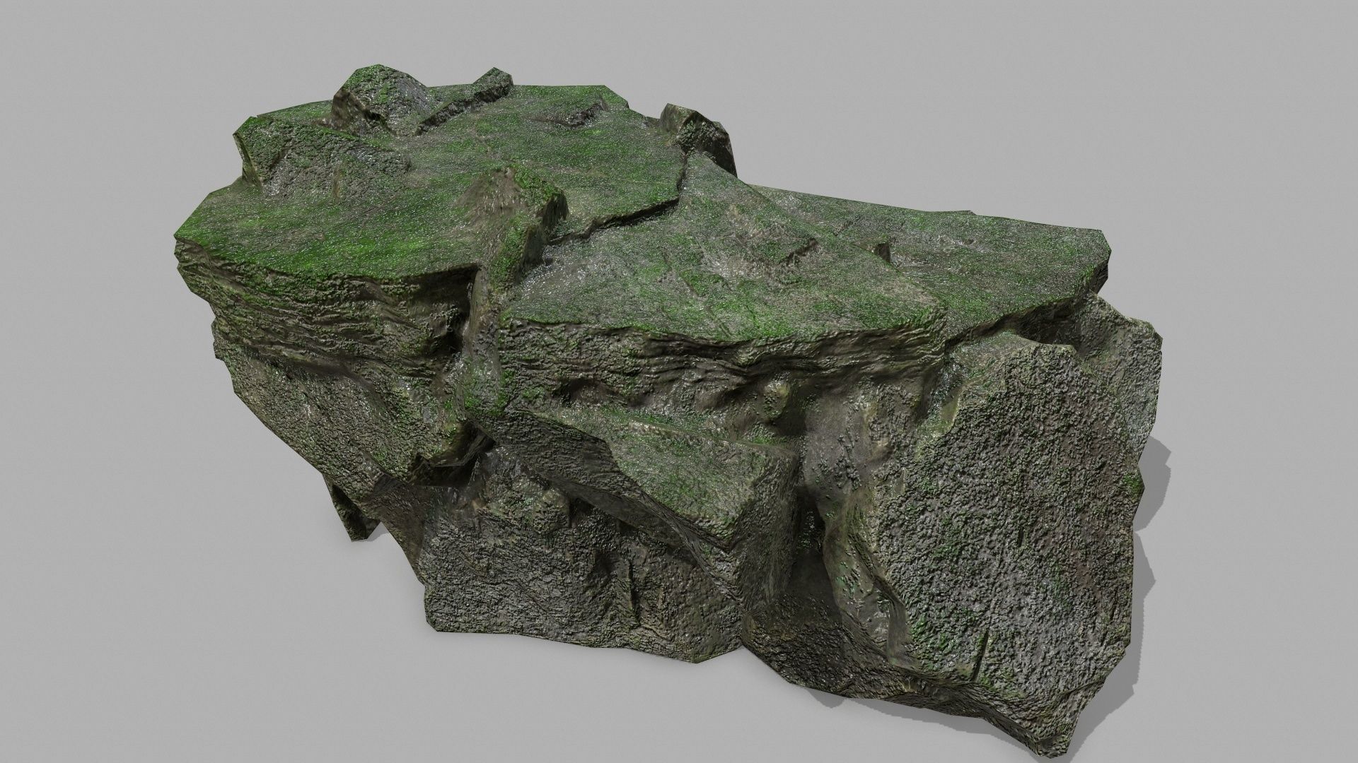Stair rock Low-poly 3D model_6