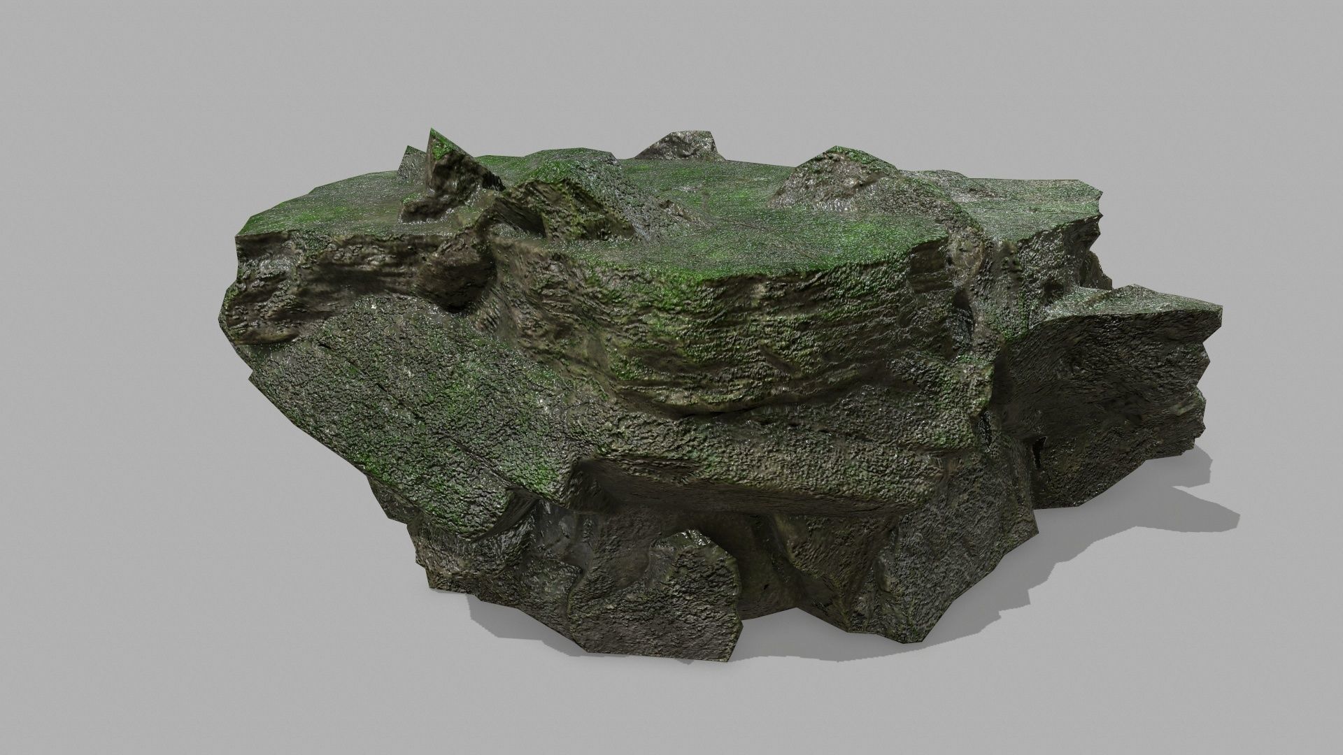 Stair rock Low-poly 3D model_9