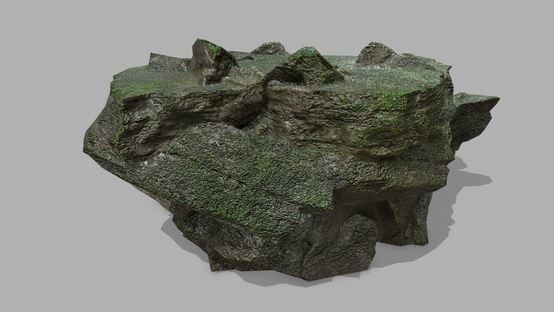 Stair rock Low-poly 3D model_11