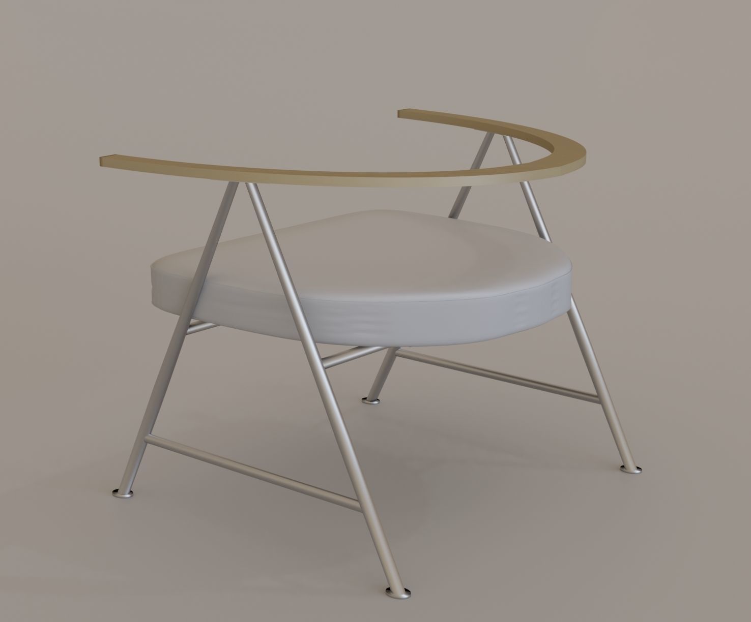 P Narin Modern Armchair02 Low-poly 3D model_2