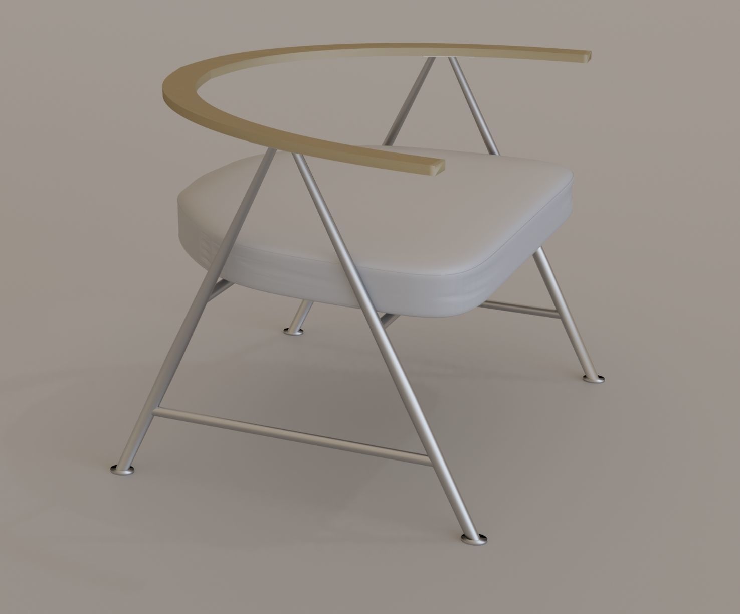 P Narin Modern Armchair02 Low-poly 3D model_4