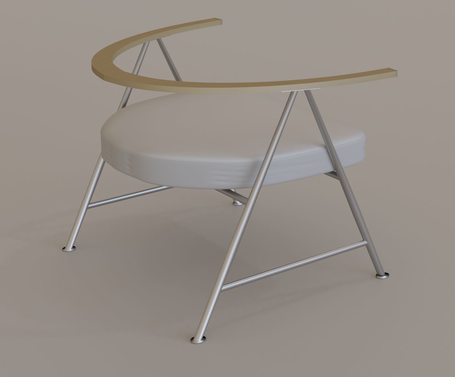 P Narin Modern Armchair02 Low-poly 3D model_3