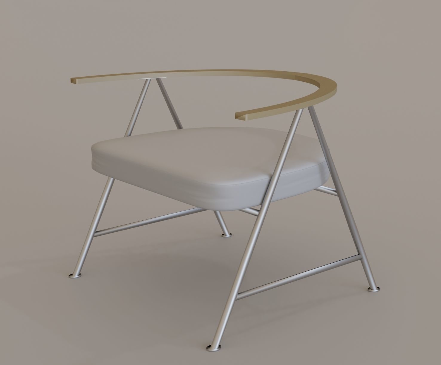 P Narin Modern Armchair02 Low-poly 3D model_1